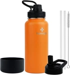 32 Oz Powder Coated Double Wall Vacuum Insulated Sports Water Bottle, 18/8 Stain. Fixed Price $33.99.