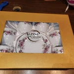 New Box Alpine Cuisine 12 Piece Porcelain Tea Set, For 6 Aramco Imports. Fixed Price $22.62.