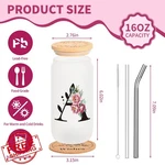 Hwjh Frosted Glass Cup Monogram 'a' 16OZ Tumbler Lid Straw Gift Box. Fixed Price $20.00.