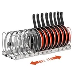 Housolution Pot Organizer Rack For Cabinet, Stainless Steel Expandabl.... Fixed Price $44.41.