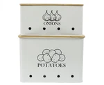 Potato Onion Kitchen Canisters,storage Bin For 2 Pack Set,pot.... Fixed Price $63.23.