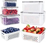 5 Pcs Large Fruit Containers For Fridge Leakproof Food Storage With. Fixed Price $33.49.