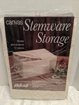 Richards Canvas Stemware Quilted Breathable Storage W/dividers For 12 Glasses. Fixed Price $14.99.