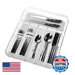 Madesmart Premium Clear Silverware Tray 6 Compartment Flatware Organizer For. Fixed Price $34.99.