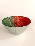 Benzara Glass Hurricane Bowl 6" Wide X 3" Tall Multicolored Contemporary. Fixed Price $25.00.