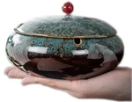 5.7 Ceramic Ashtray With Lids Windproof Cigarette For Indoor Outdoor. Fixed Price $17.56.