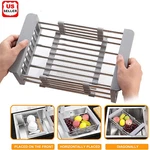 Adjustable Stainless Steel Kitchen Dish Drying Sink Rack Drain Strainer Basket. Fixed Price $19.98.