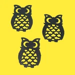 Cast Iron Trivet Set 3 Owl Vtg Black Metal Kitchen Wall Decor Nature Country. Fixed Price $18.35.