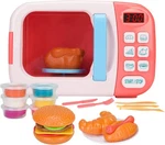 Fun Pink Microwave Toys Kitchen Set For Young Chefs - Includes Play Food & Dough. Fixed Price $155.99.
