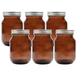 Cornucopia Brands Amber Glass Mason Jars (6-PACK, Pint Size); Brown. Fixed Price $44.99.