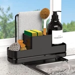 Funkylee Kitchen Sink Sponge Holder Caddy With Brush & Soap Dispenser. Fixed Price $14.50.