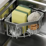 Cokoeysdr Wall Mounted Sink Caddy Organizer, Carbon Steel Kitchen Sponge Hold.... Fixed Price $12.87.