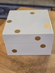 Kate Spade Lenox Ivory/polka-dot Keepsake/trinket Box 4.5" 3" Square. Fixed Price $32.95.