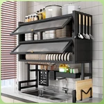 Dish Drying Rack Utensil Storage Cabinet Kitchen Over The Sink 33.46IN 2 Tier. Fixed Price $70.95.