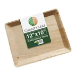 Charity Leaf Disposable Palm 12 X 10 Trays 25 Pieces Bamboo Like Serving. Fixed Price $72.21.