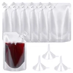 24 Pcs Plastic Flasks, 8 Oz Concealable And Reusable Drink Pouches, Clear. Fixed Price $14.76.