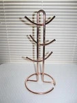 Spectrum Diversified Euro Heavy Metal Copper Finish 6-COFFE Mugs Holder 15" Tall. Fixed Price $18.98.