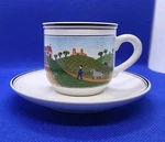 Villeroy & Boch Design Naif Demitasse Espresso Cup Saucer Man Donkey Rabbit. Fixed Price $18.99.