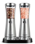 Electric Salt And Pepper Grinder Set With Storage Base, Stainless Steel Recha.... Fixed Price $32.64.