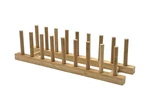 Bamboo Plate & Lid Rack Organizer Store And Display Dishes Lipper New No Tags. Fixed Price $15.95.