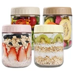 Showin Overnight Oats Containers With Lids, 16OZ Glass Jars 4 Pcs, .... Fixed Price $22.27.