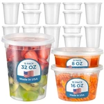Fit Meal Prep 36 Pack 8 16 32 Deli Containers + Oz, Clear. Fixed Price $33.18.