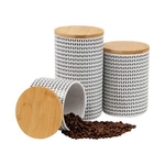Mind Reader 3-PIECE Canister Set, Sugar Container, Coffee Small, White/black. Fixed Price $39.76.