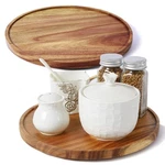 2 Pack 10-INCH Acacia Wood Lazy Susan Organizers, Aciazaaz Tur.... Fixed Price $30.68.