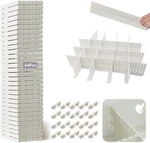 44PCS Drawer Dividers With Fixing Buckle, Adjustable Organizer White. Fixed Price $37.35.
