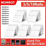 Niimbot B1 White Sticker 3/5/10 Rolls Waterproof Paper Adhesive Label Ant. Fixed Price $18.23.