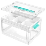 Vtopmart 24 Qt Clear Plastic Craft Organizers And Storage Box With Removable .... Fixed Price $38.84.