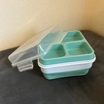 Cool Gear Cold Pack Bento Box W/ Expandable Tray 4PC Aqua White Snap Lid. Fixed Price $9.99.