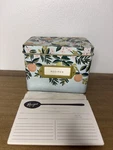 Rifle Paper Co Tin Metal Recipe Box Citrus Floral With Cards Dividers Xtra. Fixed Price $25.00.