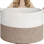 Goodpick Blanket Basket Living Room, 19.7X19.7X12.6 Inch (pack Of 1), Brown. Fixed Price $26.99.