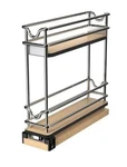 Rev-a-shelf 5WU2-3N1-1 3" Two Tier Narrow Wire Upright Pull Out Light Brown /. Fixed Price $55.99.