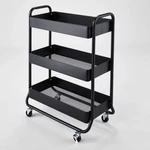 Wide Metal Utility Cart Black - Brightroom. Fixed Price $35.99.