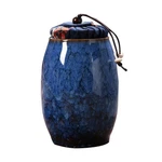 Angoily Kiln Tea Jar Household Container Multi-function Canister Blue. Fixed Price $23.85.