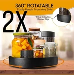 2-PACK Lazy Susan Turntable Organizer, 13" Metal Spice Rack For Kitchen & Pantry. Fixed Price $23.74.