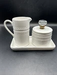 Mud Pie Home Circa Door Knob Coffee Tea Sugar Bowl Creamer Serving Set BB7. Fixed Price $40.00.