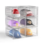 Zhaixiaonian 6-PACK Hat Organizer Box Baseball Caps Storage Clear Stackable. Fixed Price $69.52.