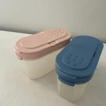 2 Tupperware Salt & Pepper/spice SHAKERS-1843D-13 1843-31-VINTAGE. Fixed Price $8.00.