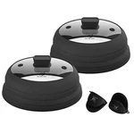 Microwave Splatter Cover Silicone Black 2 Pack 10.5" Glou-glou Goose Ggg. Fixed Price $71.85.