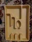 Vintage Rubbermaid Flatware Silverware Sorter Drawer Yellow Harvest Gold 2921. Fixed Price $14.99.