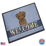 Caroline's Treasures Carolines BB1420MAT Chocolate Labrador Welcome. Fixed Price $44.14.