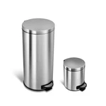 Ninestars CB-SOT-30-1/5-1 Step-on Trash Can Combo 9.2 Gal, Stainless Steel. Fixed Price $95.99.
