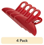 (4 Pack) Goodcook 2-PIECE 3-1/4" Plastic Spring-loaded Mini Bag Clips Set, Red. Fixed Price $16.61.