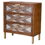 Cozayh 3-DRAWER Modern Accent Dresser Mirror Front Storage Cabinet, Wood Finish. Fixed Price $169.99.