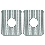 Isdvbuy Pack Non-slip Kitchen Sink Mats, 13.4"X11.6" Center Drain 2PC, Gray. Fixed Price $16.82.