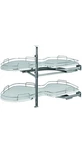 Rev-a-shelf 5372-21-GR-R Contemporary 39"W Two Tier Cloud Lazy Susan Grey. Fixed Price $439.99.