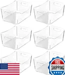 Ybm Home Storage Bins Clear Plastic Organizers Baskets Kids Kitchen Pantry Bathr. Fixed Price $102.56.
